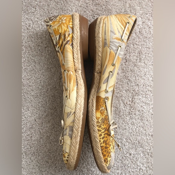 Salvatore Ferragamo Leopard Floral Espadrilles Sandals 8 4A - Picture 4 of 14
